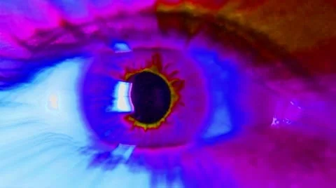 Psychedelic Eye Colorful Abstract Background Stock Footage