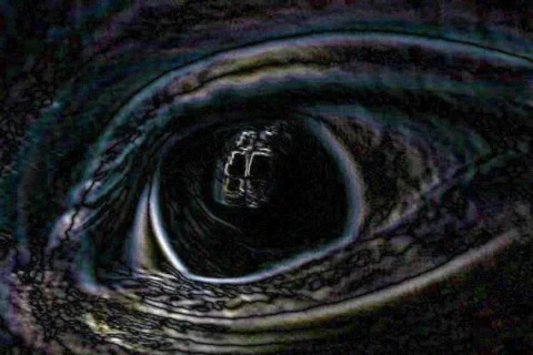 Psychedelic eye vj mix Stock Footage 135797