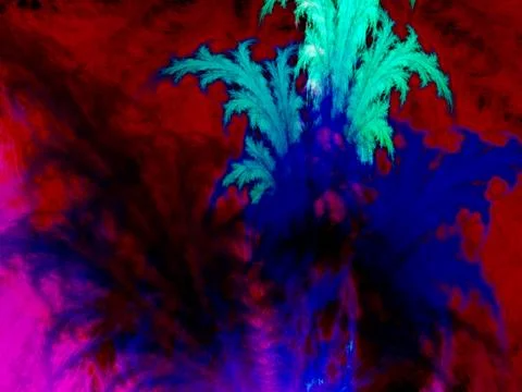 Psychedelic flora Stockillustratie