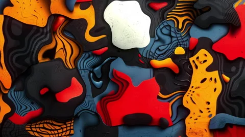 Psychedelic Flow: Abstract Liquid Patterns in Motion Stock Footage 266129532