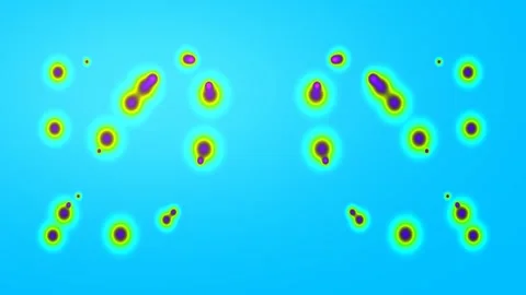 Psychedelic flowing color wash abstract energy background loop on vibrant gre Stock Footage 336167997