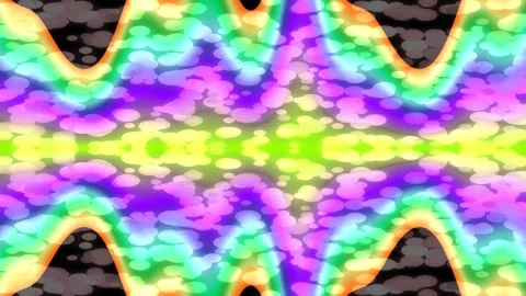 Psychedelic flowing liquid gradient abstract wave pattern background animatio Stock Footage 339773532
