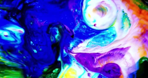 Psychedelic fluid art abstract motion background Stock Footage 341402594