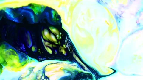 Psychedelic fluid art abstract motion background Video stock 341402596