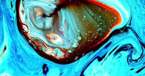 Psychedelic fluid art abstract motion background Stock Footage 341402608
