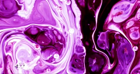 Psychedelic fluid art abstract motion background Stock Footage 341402649