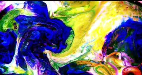 Psychedelic fluid art abstract motion background 動画素材 341402771