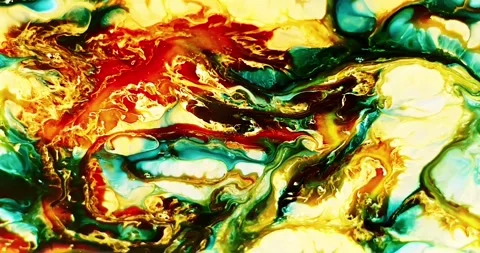 Psychedelic fluid art abstract motion background Stock Footage 341402810