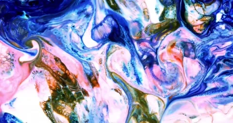 Psychedelic fluid art abstract motion background Stock Footage 341402830