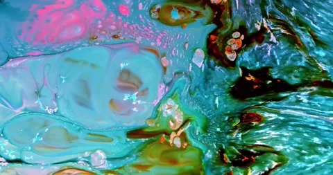 Psychedelic fluid art abstract motion background Stock Footage 341403101