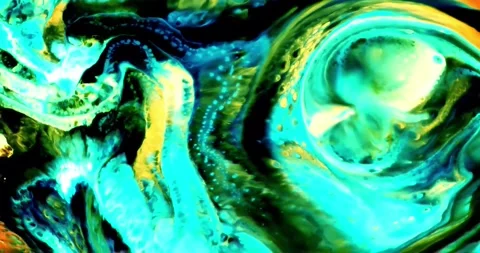 Psychedelic fluid art abstract motion background Stock Footage 341403262