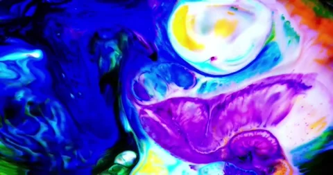 Psychedelic fluid art abstract motion background 動画素材 341403471
