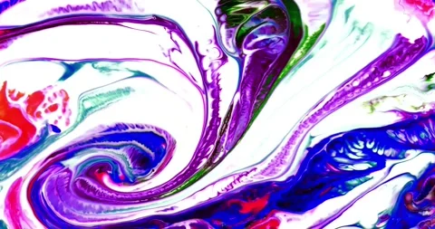 Psychedelic fluid art abstract motion background Stock Footage 341404166