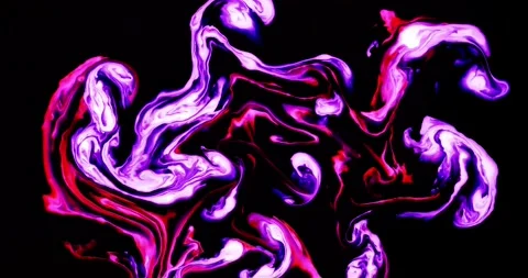 Psychedelic fluid art abstract motion background Stock Footage 341404168