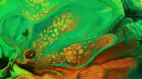 Psychedelic fluid art abstract motion background Stock Footage 341539665