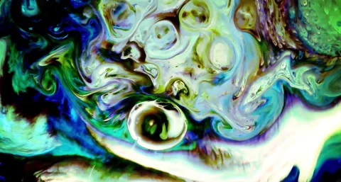 Psychedelic fluid art abstract motion background Stock Footage 341539801