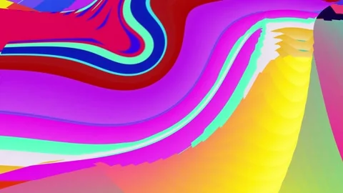 Psychedelic fluid colorful abstract background for summer music and art festival Stock Footage 264017649