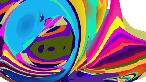 Psychedelic fluid colorful abstract background for summer music and art festival Stock Footage 264018004