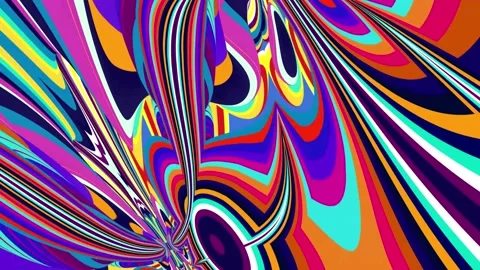 Psychedelic fluid colorful abstract background for summer music and art festival Stock Footage 277254424
