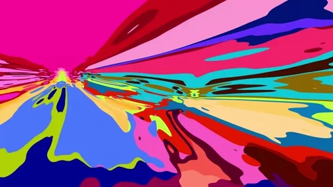 Psychedelic fluid colorful abstract background for summer music and art festival Stock Footage 277256700