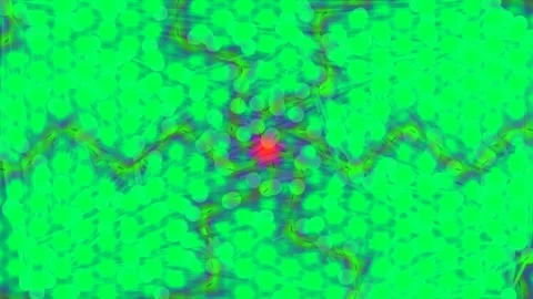 Psychedelic fluid energy: Abstract fluorescent wave patterns on vibrant pin.. Stock Footage 336769234