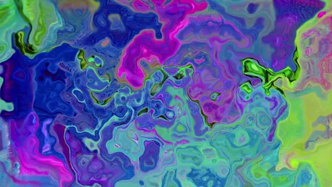 Psychedelic Fluid Map with Vibrant Turbulence Patterns Stock Footage 331291267