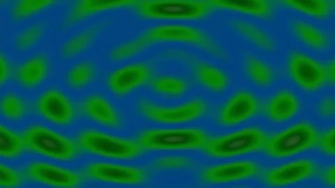 Psychedelic fluid wave animation: Organic abstract flow of glowing green ener Stock Footage 341059215