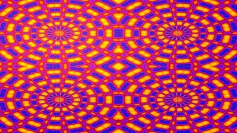 Psychedelic fractal digital art pattern with mesmerizing symmetry and brigh.. Stock Footage 336881819