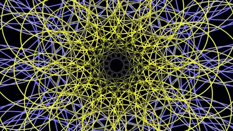 Psychedelic fractal geometric pattern creating hypnotic digital mandalas an.. Stock Footage 340379914