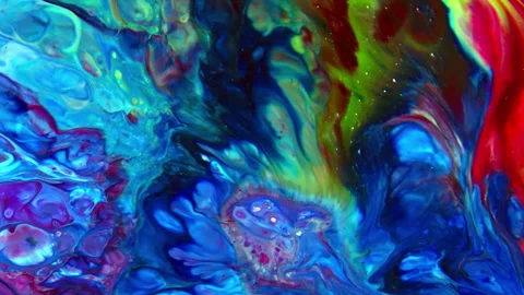Psychedelic Galactic Color  Paint Texture Background Stock Footage 312906006