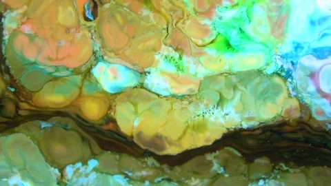 Psychedelic Galactic Paint Texture Background 290 Stock Footage 124711490