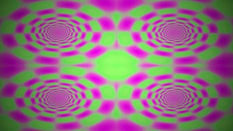 Psychedelic geometric abstract background pattern with vibrant green and pu.. Stock Footage 337657011