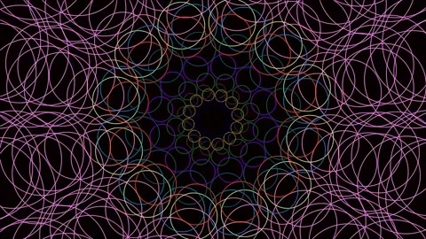 Psychedelic geometric abstract fractal background pattern lines, deep purpl.. Stock Footage 337163875