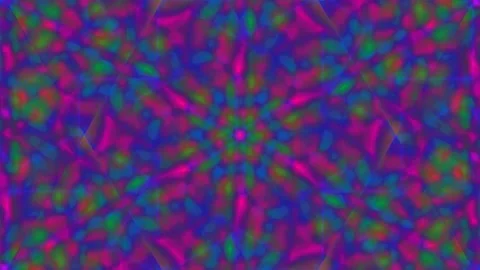 Psychedelic Geometric Kaleidoscope Pattern for Vibrant Abstract Digital Bac.. Stock Footage 339502161