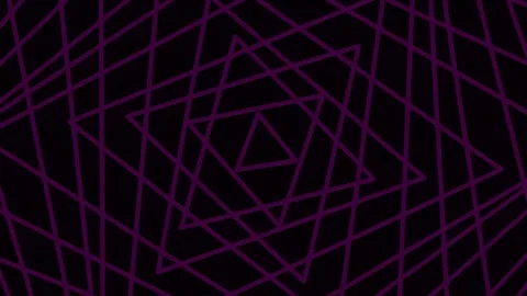 Psychedelic Geometric Line Art Background Seamless Hypnotic Purple Pattern Stock Footage 341055362