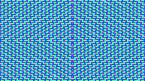 Psychedelic geometric pattern background with vibrant repeating colorful do.. Stock Footage 335524577