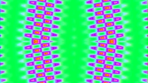 Psychedelic Geometric Pattern Loop in Neon Pink and Green Abstract Vibrant .. Stock Footage 337702326