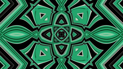 Psychedelic Geometric Patterns in Seamless Loop Animation Stock Footage 274442810