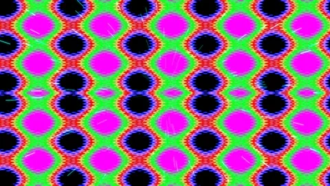 Psychedelic Geometric Seamless Pattern: Abstract Vibrant Digital Background.. Stock Footage 336504594