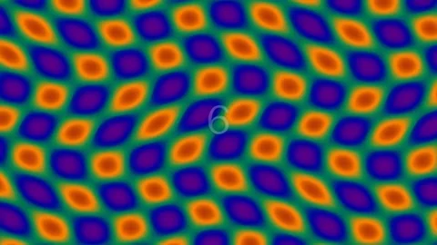 Psychedelic geometric wave pattern in royal blue and gold hues | Abstract d.. Stock Footage 342115670