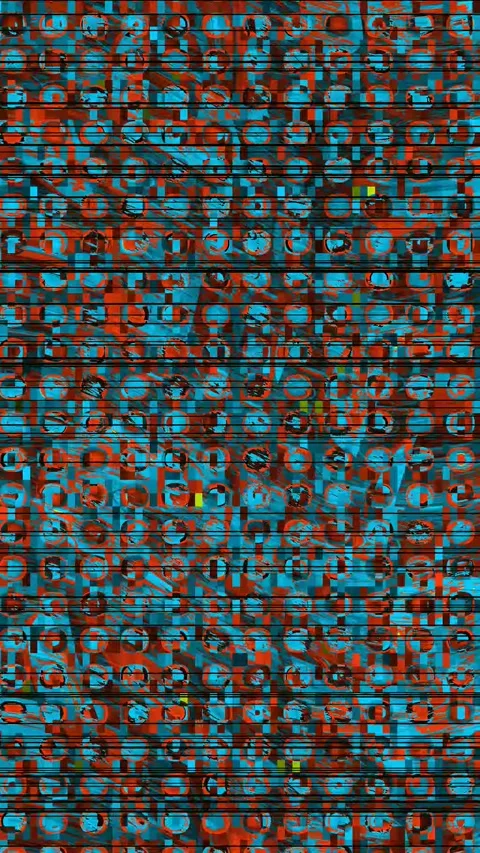 Psychedelic Glitch Background 4K Vertical — Digital VJ Overlay Stock Footage 329678231