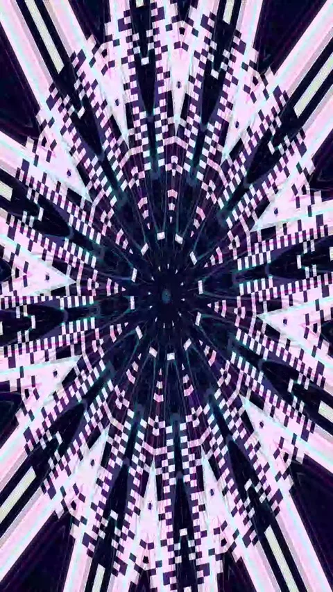 Psychedelic Glitch Background 4K Vertical — Digital VJ Overlay Stock Footage 329813289