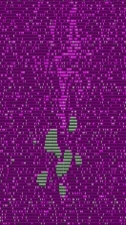 Psychedelic Glitch Background 4K Vertical — Digital VJ Overlay Stock Footage 329845319