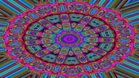 Psychedelic Glitch Background 4K — VJ Overlay Seamless Loop Stock Footage 329789688