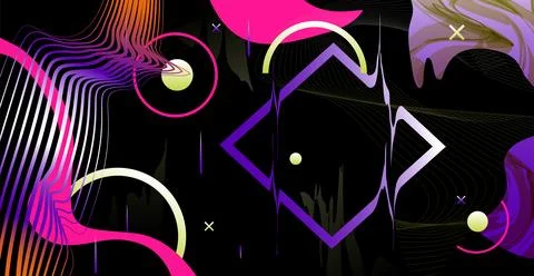 Psychedelic glitch background. Random digital error signal. Wave Glitches w.. 스톡 일러스트