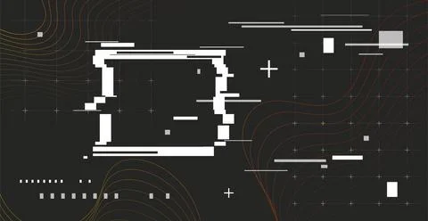 Psychedelic glitch background. Random digital error signal. Wave Glitches wit 스톡 일러스트