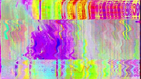 Psychedelic glitch seamless loop animation. Stock Footage 245220102