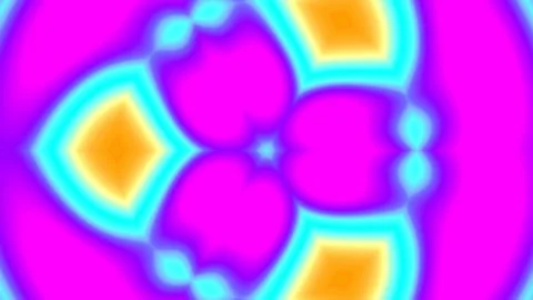 Psychedelic glowing abstract geometric seamless background pattern in vibra.. Stockbeeldmateriaal 339339444