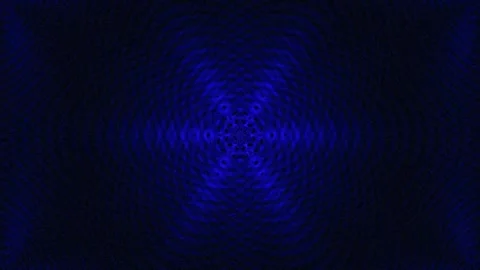 Psychedelic glowing fractal geometric pattern loop on dark ambient screen Stock Footage 339789368