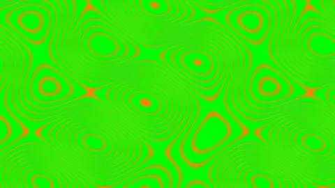 Psychedelic glowing neon green abstract wavy line seamless looping background Stock Footage 341059919